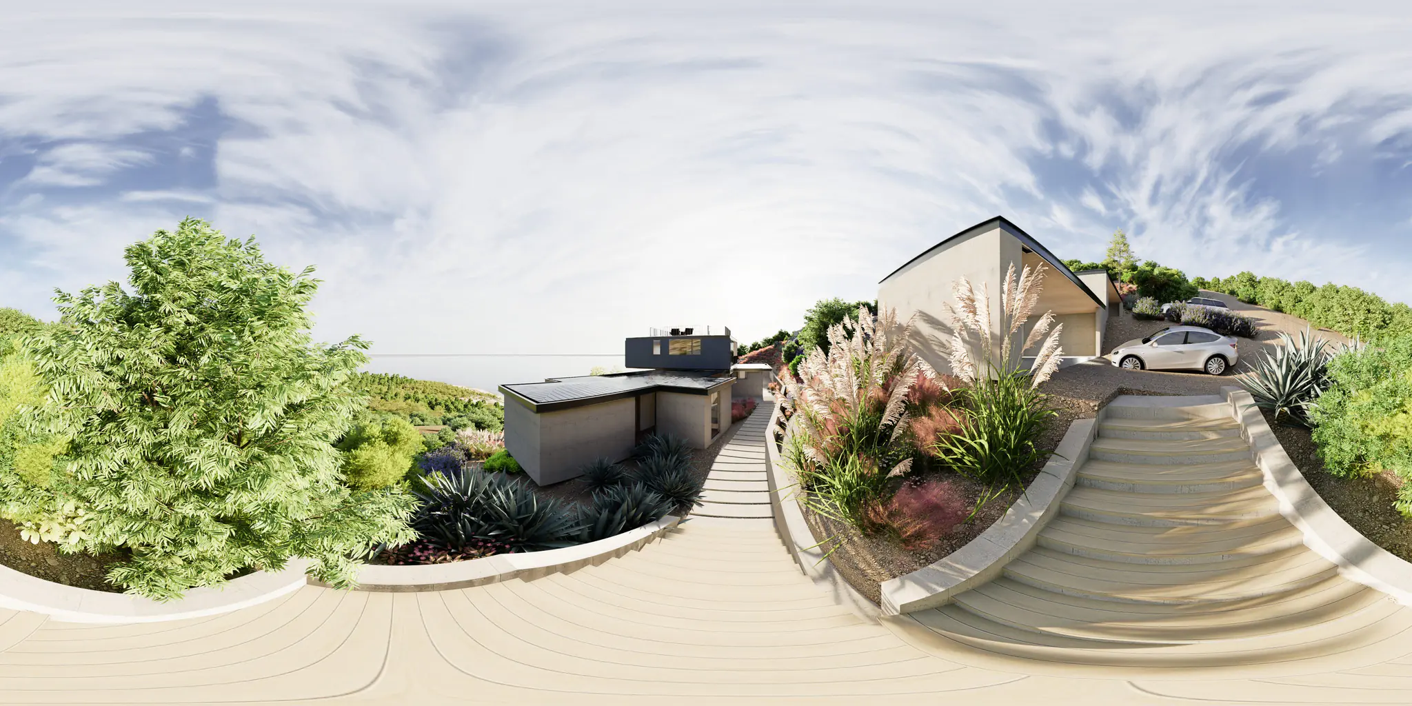 Casas Tunquén: render 360°, escena 01