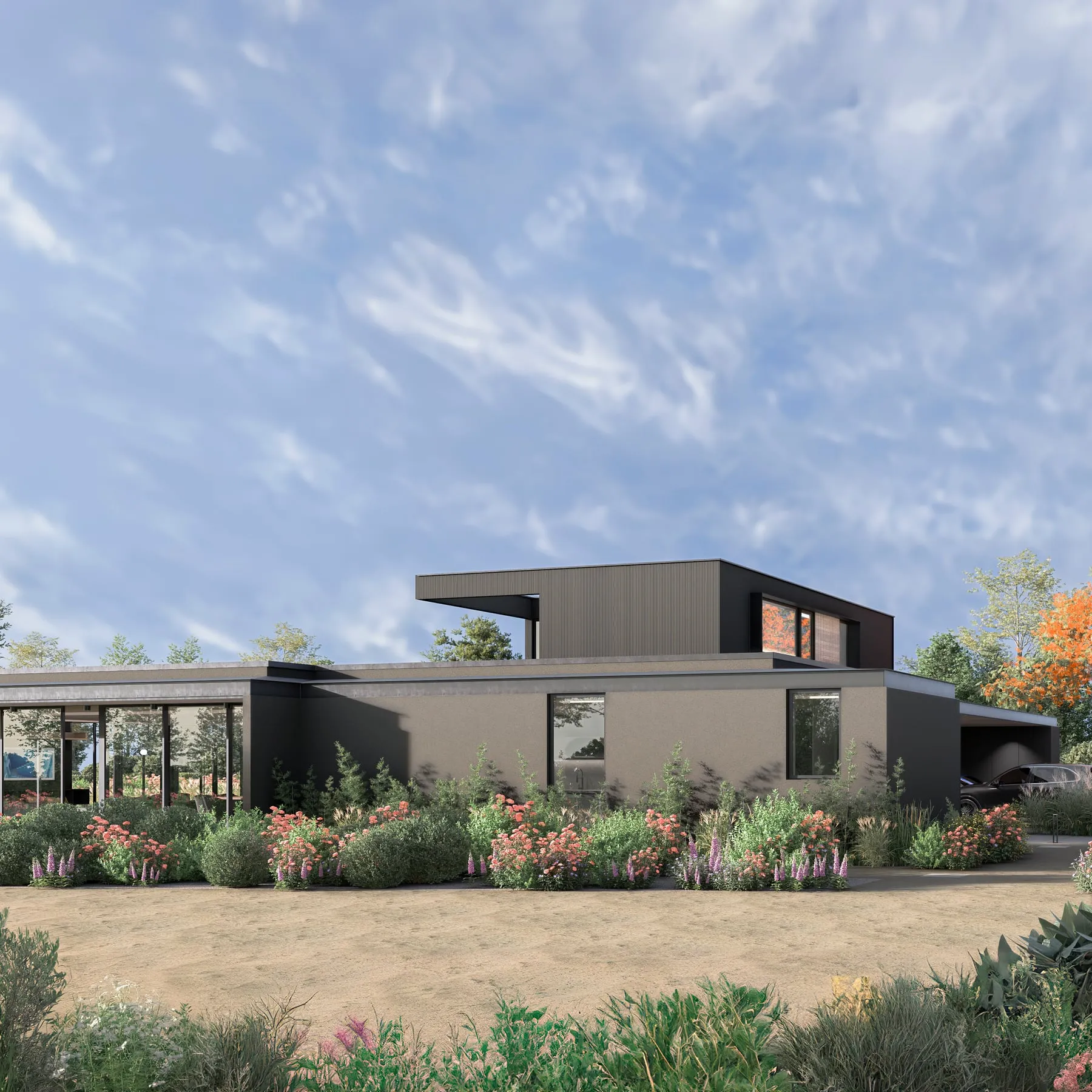 Render arquitectónico Casa Jl · Moreno·Sosa
