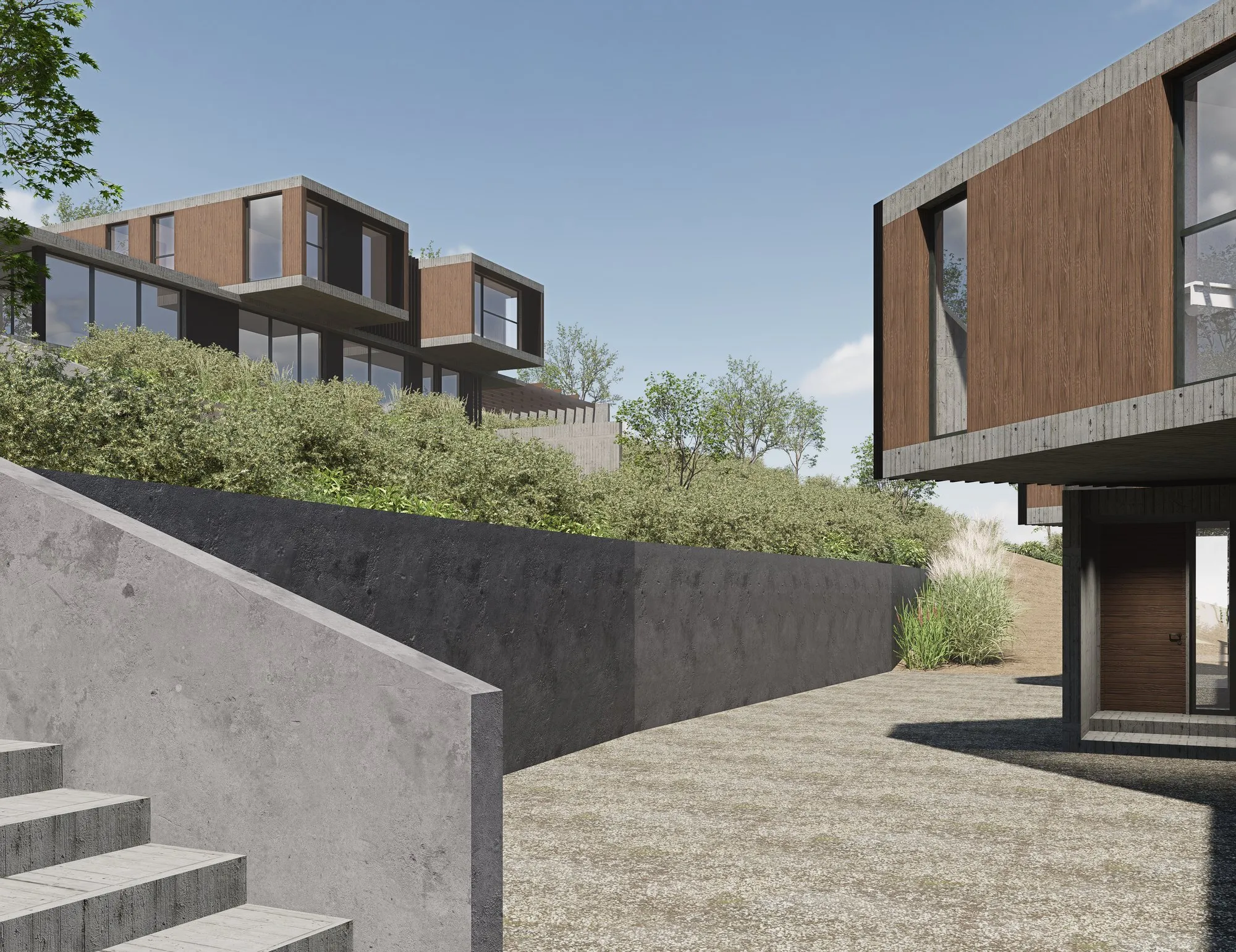 Render arquitectónico Tunquen · Moreno·Sosa