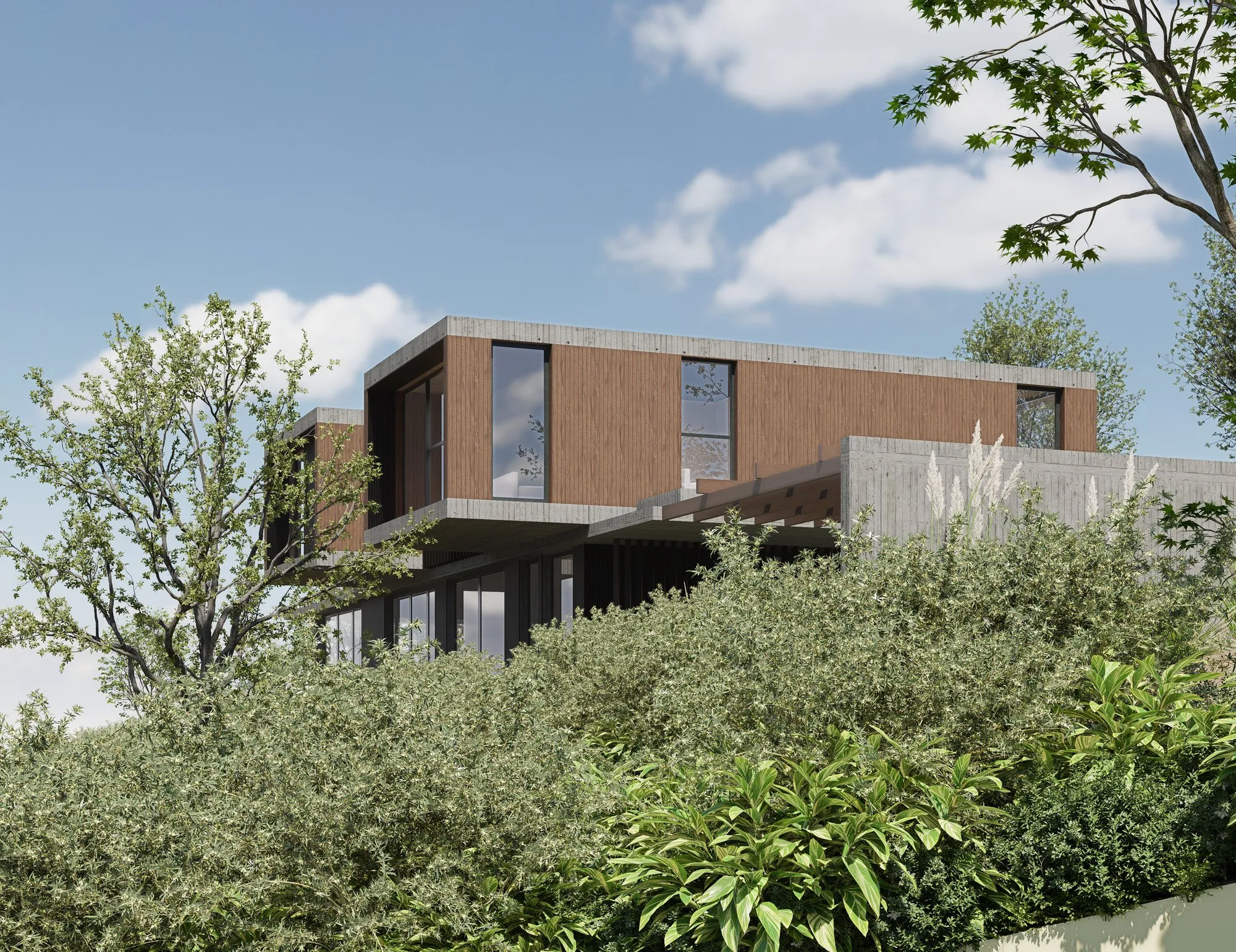 Render arquitectónico Tunquen · Moreno·Sosa