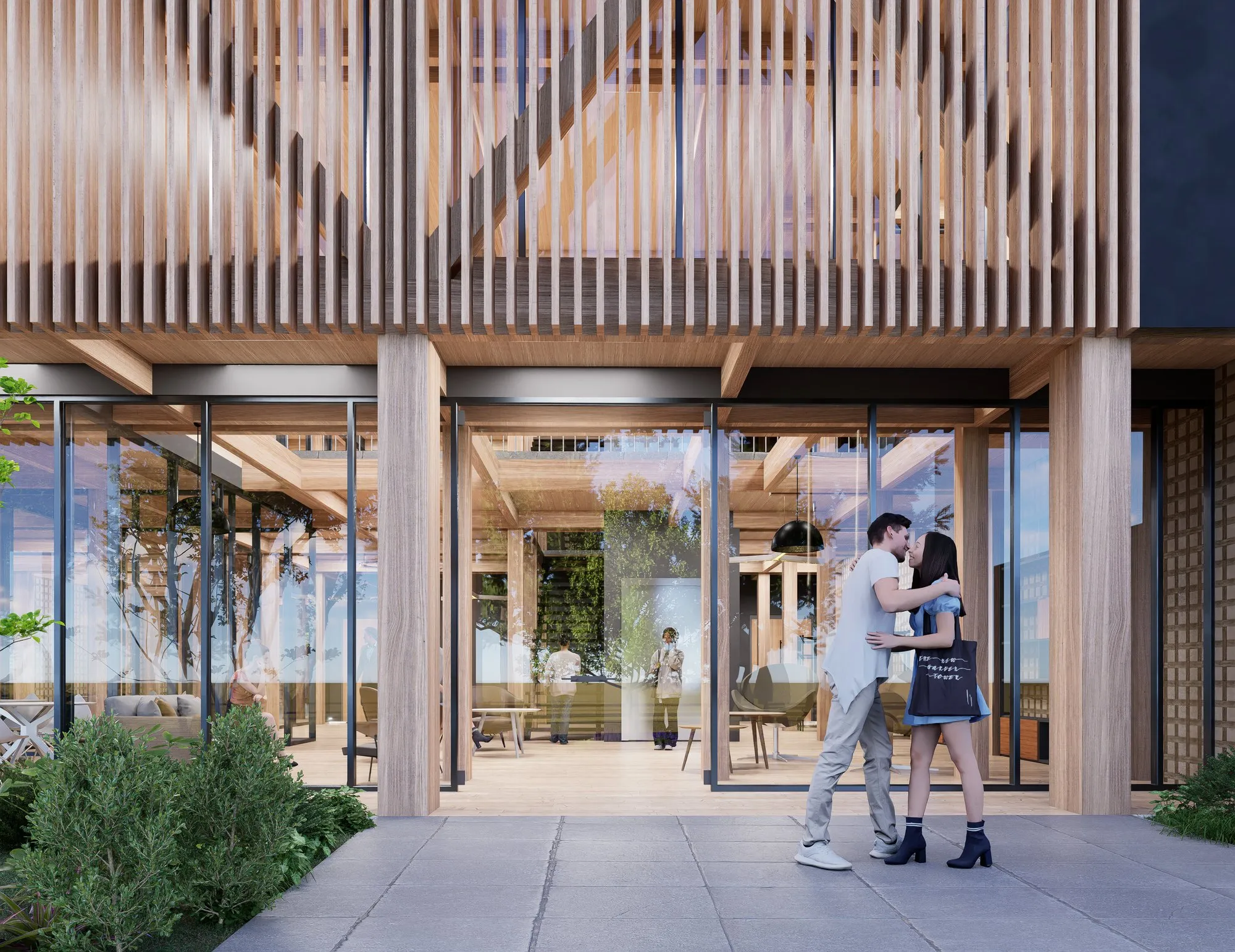 Render arquitectónico Unab Angeles · Moreno·Sosa